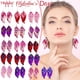 thumbnail image 1 of Pendientes para mujer, regalos para mujer, 16 piezas, de piel sintética, para San Valentín, con estampado en forma de S., 1 of 5