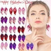 Tangnade jewelry for women 16Pcs Women Girls Faux Leather Valentine's Day Party S-Shaped Print Earrings earring earring Multicolor