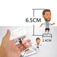 thumbnail image 3 of Figura de estrella de fútbol de 6,5 cm, Mini jugador de fútbol, adornos de coche, colección de muñecas, figuras de acción deportivas, recuerdos, juguetes, regalos para fanáticos, 3 of 4