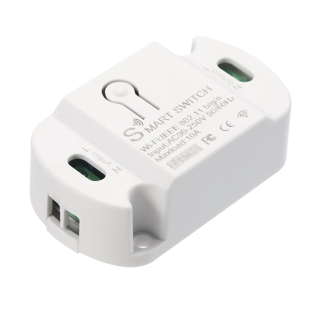 Commutateur Intelligent Wi-Fi Compatible avec Amazon Alexa et pour Google Home, Minuterie 10 A/2200 W, Commutateur à Distance Sans Fil pour Android/IOS, Contrôle par Application pour Appareils Électriques, Module Universel d'Automatisation pour Maison Intelligente