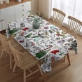 thumbnail image 2 of Multicolor Christmas Pattern Rectangle Tablecloth 60"x84",Waterproof Polyester Rectangle Table Cloth, Wipeable Spillproof Polyester Tablecloth for Dining, Camping, Indoor and Outdoor, 2 of 5