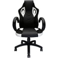 thumbnail image 2 of Nicer Furniture AP1873-WT Ergonomic Racing Game Chair with Tilt & Armrest, White, 2 of 3