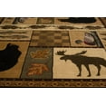 thumbnail image 3 of Designer Home Regal Area Rug 750-03743 Pine Montage Brown Bears Checkered 5' 3" x 7' 2" Rectangle, 3 of 4