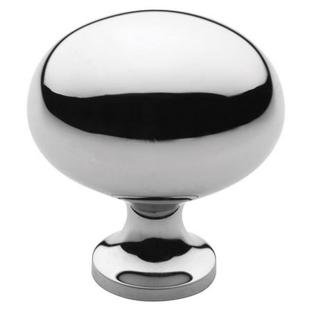 - 1.375 x 1 in. Oval Cabinet Knob, Polished Chrome