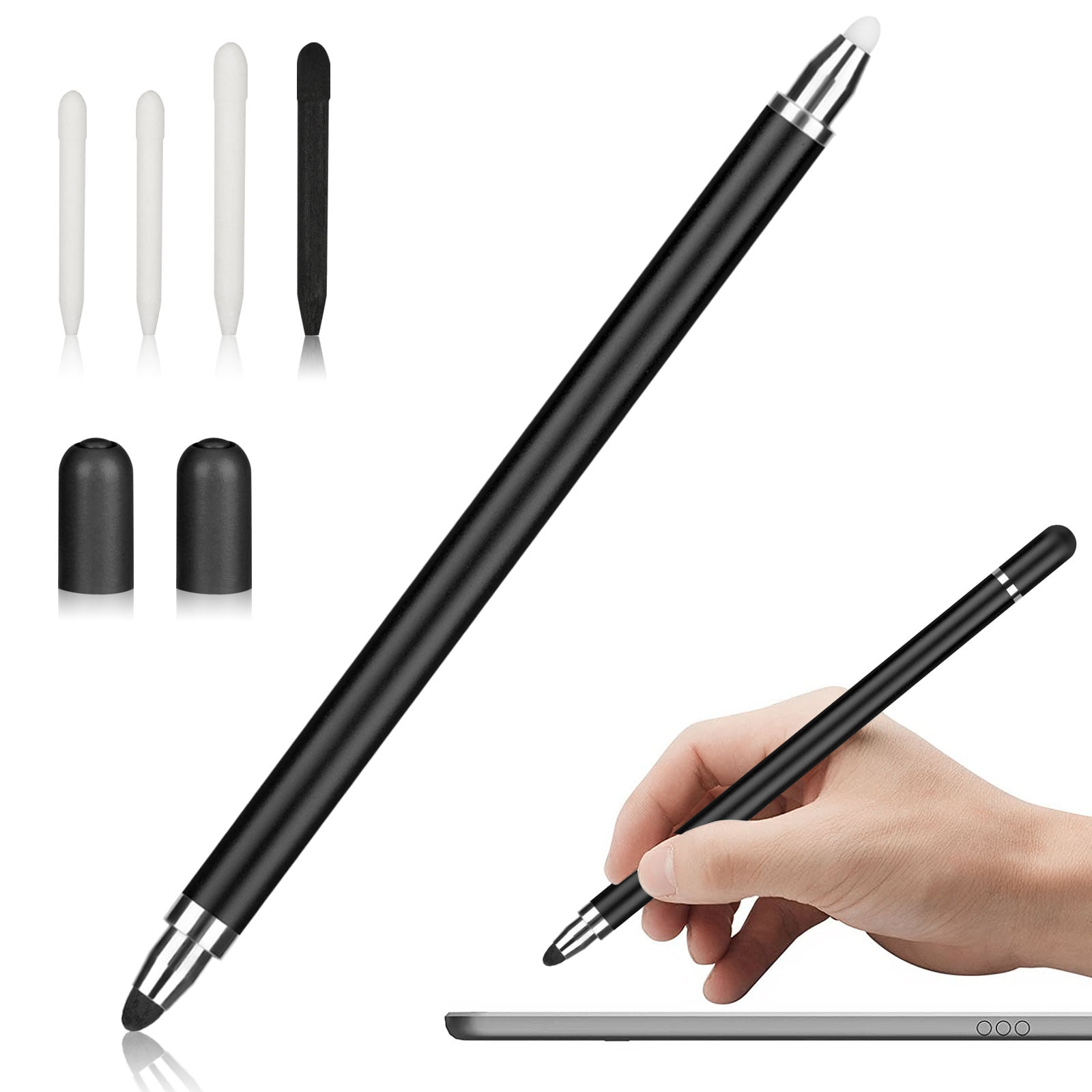 Stylus Black White Red Alloy Pen Drawing Design Tablet and Mobile Phone Universal Color : Black 