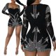 thumbnail image 3 of Romper PORRCEY sexy para mujer, perforado en caliente, cuello en V profundo, negro, 3 of 6