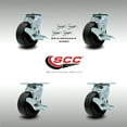 thumbnail image 2 of 5 Inch SS Polyolefin Caster Set with Roller Bearings and Brake/Swivel Lock SCC, 2 of 2