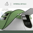 thumbnail image 6 of Outsunny Camping Tent with Porch and Carry Bag, 3000mm Waterproof, Green, 6 of 9