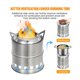 thumbnail image 2 of Portable Stainless Steel Lightweight Wood Stove Alcohol Stove Burner Outdoor Cooking Picnic BBQ Camping, 2 of 4