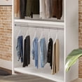 thumbnail image 3 of Systembuild Evolution Elga Extra Wide 2 Shelf Double Clothing Rod Closet Tower, Ivory Oak, 3 of 15