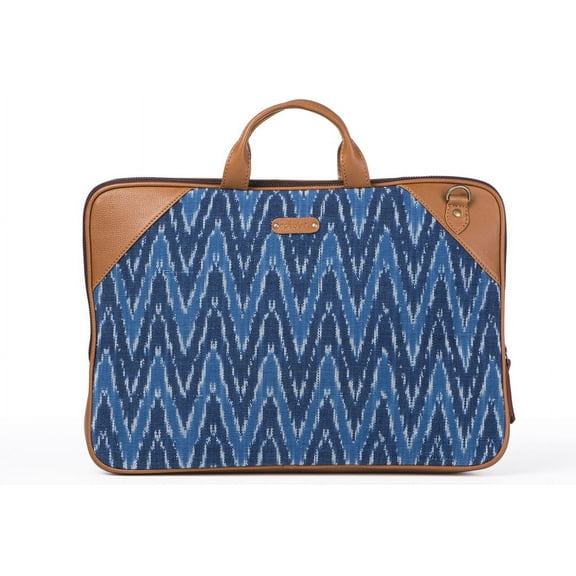 Laptop Bag-Blue Ikat