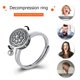 thumbnail image 5 of Asiento de loto de cobre, anillos antiestrés giratorios, joyería con apertura ajustable, 5 of 6