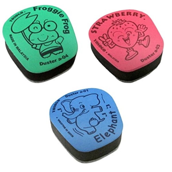 small kiddy dry erase whiteboard eraser, pack of 12