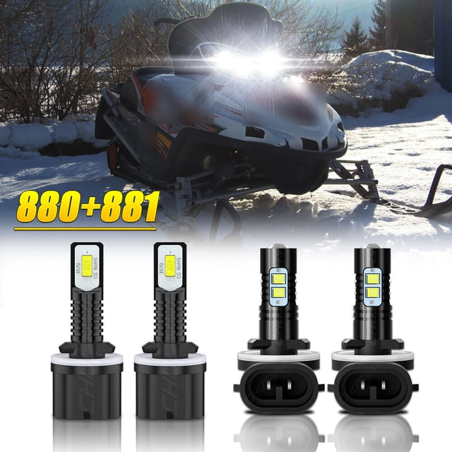 4x LED Headlights Combo Bulbs For Arctic Cat 0609-252 0609-251 High Low Beam Kit