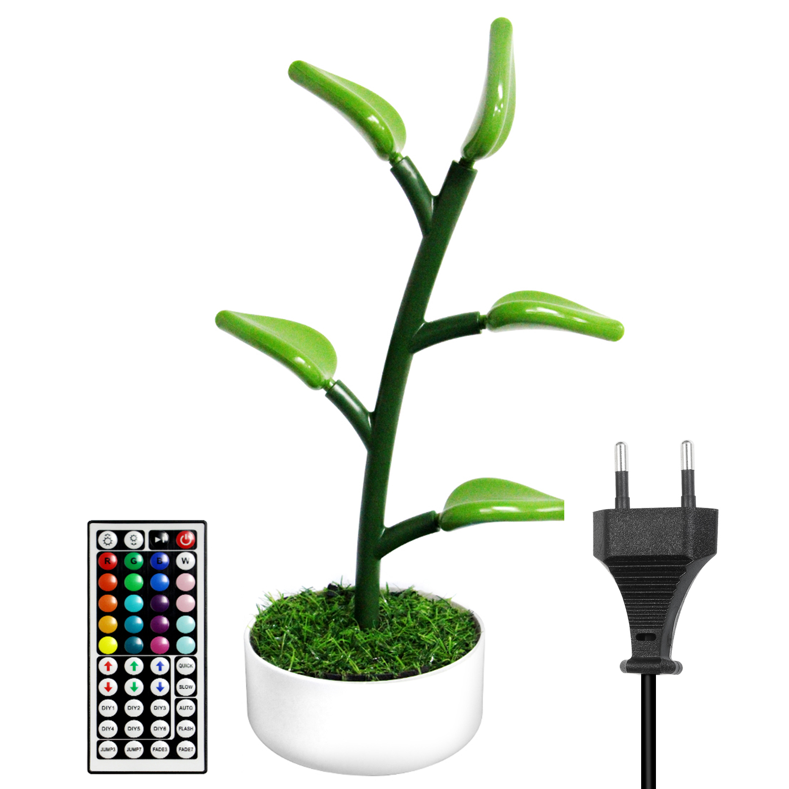 Magical Led Houseplant Decorative Plant Tree Light Lanp MultiColored Remote Control Leds Bonsai