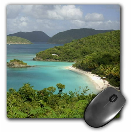 3dRose USVI, St. John, Trunk Bay, Virgin Islands NP-CA37 CMI0147 - Cindy Miller Hopkins, Mouse Pad, 8 by 8