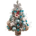 thumbnail image 2 of Mini Adornos para Árboles Navidad 45 Cm Con Luces LED Decoraciones Escritorio () Azul, 2 of 2