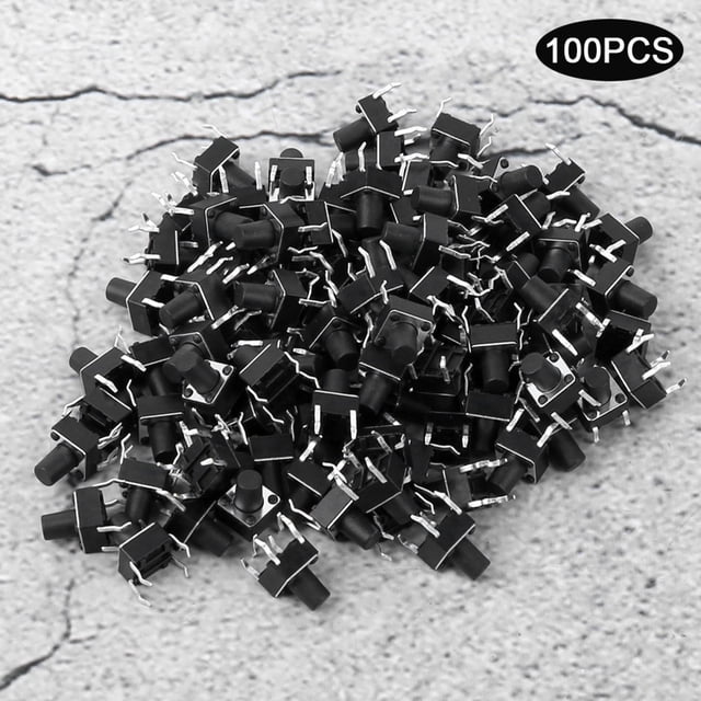 Mini interruptor táctil, 100 piezas Interruptor táctil momentáneo Interruptor táctil Interruptor táctil Resultados impresionantes
