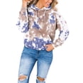 thumbnail image 3 of HIMONE Chandail à Capuche Mode à Blocs de Couleur pour Femmes Manches Longues Chandail Décontracté Ample Automne Hiver, 3 of 4