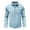 Light Blue, variant on Mfakffe Mens Polo Shirt Cotton Linen Long Sleeve Tops Lapel Collar Half Button Pullover Top Lightweight Breathable Casual Shirts for Spring Fall