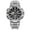 Silver, variant on 8096 Fashion Luxury Dual Display Man Waterproof Stopwatch Date Alarm Clock Luminous Display Round Dial Alloy Case Stainless Steel Strap Shockproof Design Male Wristwatch