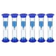 thumbnail image 1 of Temporizador de arena de 2 minutos Uxcell, paquete de 6 pequeños relojes de arena, reloj de arena azul de cuenta regresiva, 1 of 5