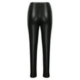 thumbnail image 6 of Women's High Waisted Pu Leather Pants Tapered/Slim Fitted Skinny Stretchy Pants Trousers for Women, 6 of 7