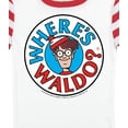 thumbnail image 3 of Where's Waldo Character Head Boy's Short Sleeve Shirt & Red & White Striped Sleep Pajama Pants Set-4, 3 of 4
