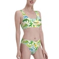thumbnail image 4 of High Waisted Bikini Sets For Women, Classic Cute Lizard Swimsuits Tummy Control, Two Pieces Bathing Suit, 4 of 8
