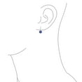 thumbnail image 3 of Bling Jewelry Womens .50CT Blue Brilliant Cut CZ Drop Earrings Imitation Sapphire Sterling, 3 of 5