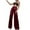 Burgundy, variant on Lovskoo Women's Contrast Sequin High Waist Wide Leg Party Clubwear Long Pants Black