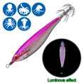 thumbnail image 3 of Señuelo de pesca calamar plantillas luminosas gancho Artificial cebos de Jigging púrpura, 3 of 4