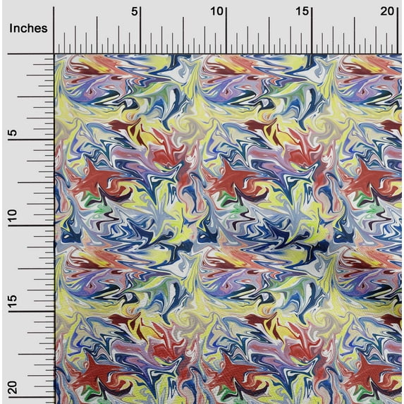 oneOone Cotton Flex Yellow Fabric Abstract Texture Craft Projects Decor Fabric Printed By The Yard 40 Inch Wide