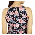thumbnail image 4 of Bimba Women Long Maxi Dress With Slit Black Floral Ankle Length Summer Dresses, 4 of 9