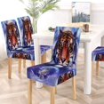 thumbnail image 5 of ZHANZZK Tiger Wildlife with Earth and Stars Stretch Chair Cover Protector Seat Slipcover for Dining Room Hotel Wedding Party Set of 4, 5 of 6