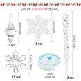 thumbnail image 4 of 55 adornos colgantes de acrílico de Navidad, copos de nieve y carámbano para decoración del hogar de día festivo, 4 of 7