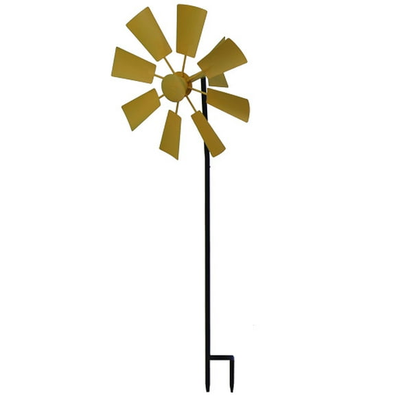 Willow Leaf Windmill - by Wind Energy - Patio lawn and garden in both directions(Yellow)
