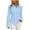 Light Blue, variant on Womens Work Blouses Dress Shirt Button Down Fitted Long Sleeve Lapel Collar Business Office Tops