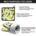 thumbnail image 7 of Lemon Pattern Kitchen Oven Mitt and Pot Holder Sets 4 Pcs for Baking, Cooking and Grilling, Heat Resistant Up To 392 °F, 7 of 7