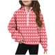 thumbnail image 1 of Sudadera sin capucha, mediana, grande, con media cremallera, cuello redondo, manga larga, jersey corto, sudaderas de polar para niñas de 5 a 14 años, blusa de poliéster, 1 of 4