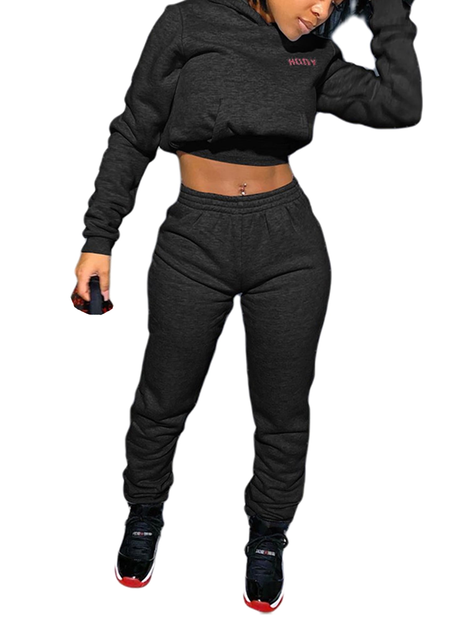 black hooded crop top