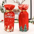 thumbnail image 4 of ER Juego de botellas de vino de muñeca pintada con impresión creativa, decoraciones navideñas, juego de champán, 2 uds. Rojo Verde, 4 of 5