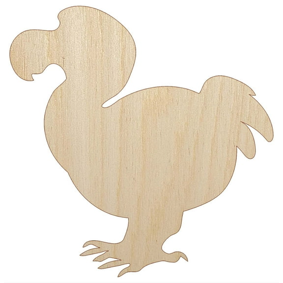 Extinct Dodo Bird Wood Shape Unfinished Piece Cutout Craft DIY Projects - 4.70 Inch Size - 1/8 Inch Thick