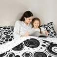 thumbnail image 5 of Manfei Modern Geometric Aesthetic Full Size Comforter Sets,Graffiti Spiral Circle Bedding Comforter Set,White Black Bedding Sets For Children,Microfiber Bedroom Decor Reversible,3-Piece, 5 of 8