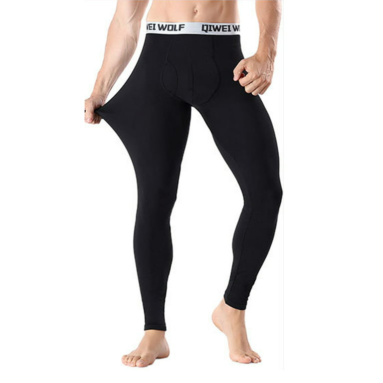 Men Warmer Thermal Long Johns Pants Bottoms Underwear Underpants  Compression Leggings Pants Tight Athletic Base Layer Pajamas 