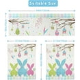 thumbnail image 3 of Easter Kitchen Curtains 3 Piece Set Spring Bunny Curtains Rabbits Valance & Tiers for Kitchen Home Cafe Indoor 36 Inch Short Window Curtain Over Sink Window Farmhouse Easter Decor, 3 of 7
