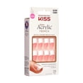thumbnail image 2 of Kiss Salon Acrylic French Nails Long Square Pink & White - Team Player KSA09 | Press-On Nail Kit, 2 of 5