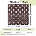 thumbnail image 2 of Black Floral Skull Pattern Square Fitted Tablecloth with Elastic Edge,Square Table Cover,Washable Elastic Table Cover for Home Kitchen Party Decor 36"x36", 2 of 6