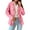 Pink, variant on Womens Jackets Winter Jackets for Women Women's Pure Color Loose Denim Jacket With Sleeves