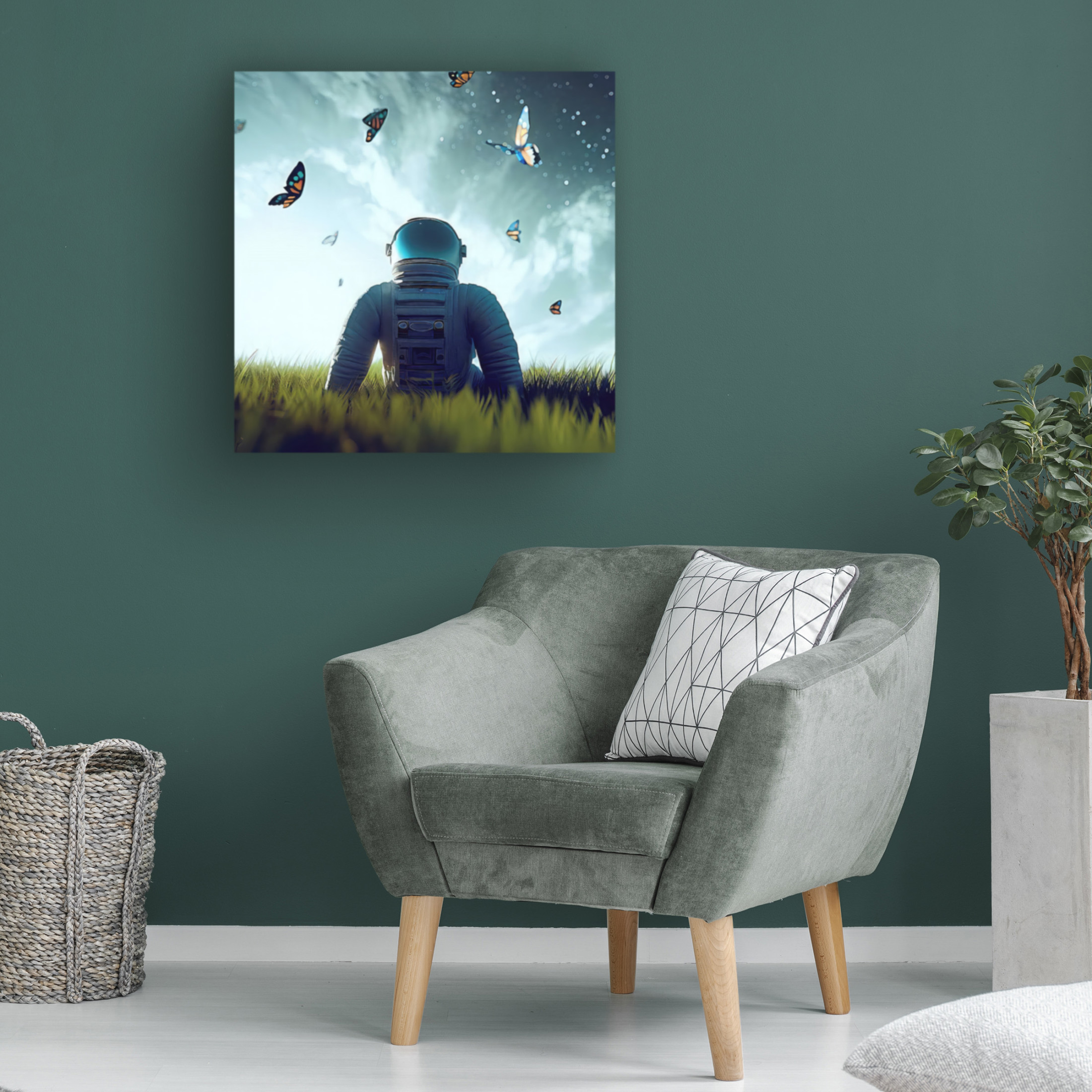 Canvas Wall Art - David Manlove 'Home 2' Wall Art for Living Room, Bedroom, or Office Décor by Trademark Fine Art - 35 x 35 Inches
